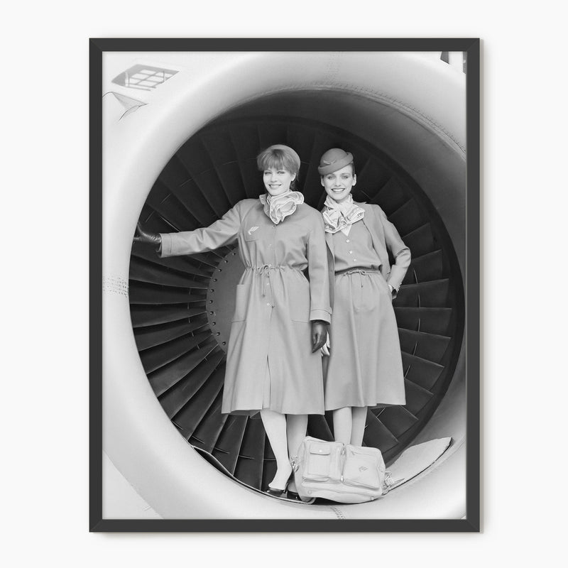 Stylish Flight Attendants Nostalgic Photo No1 - Sage and Rose Prints