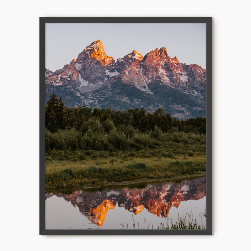 Grand Tetons Color Reflections - Sage and Rose Prints