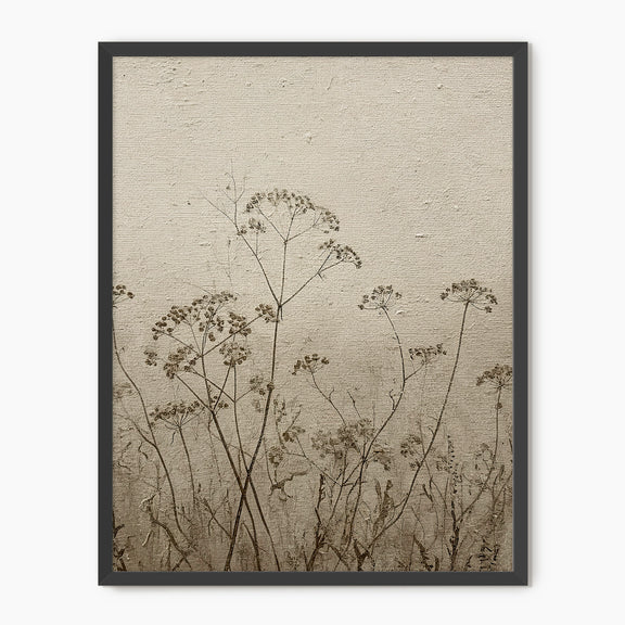 Vintage Tan Flowers Sketch - Sage and Rose Prints
