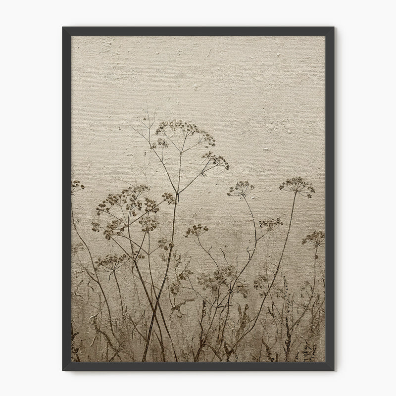 Vintage Tan Flowers Sketch - Sage and Rose Prints