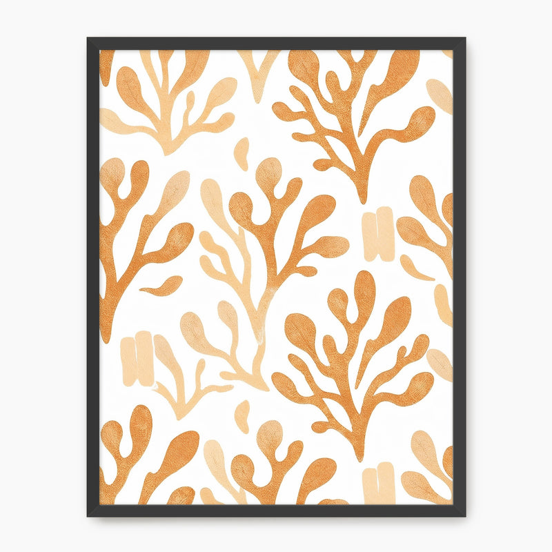 Burnt Orange Seaweed Print - Sage and Rose Prints