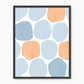 Steel Blue and Light Orange Art Print - Sage and Rose Prints