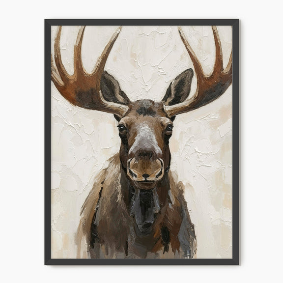 Portrait of a Moose Painting - Sage and Rose Prints