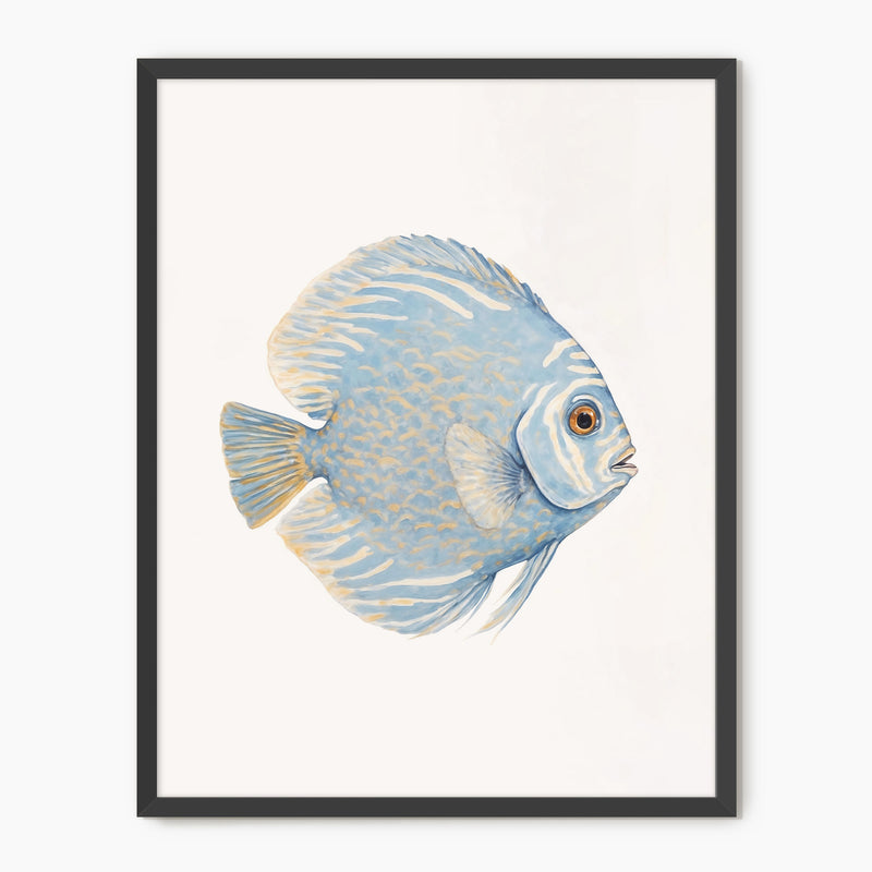 Sky Blue Coastal Fish Print - Sage and Rose Prints