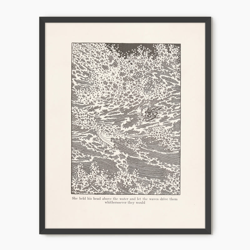 Abstract Wabi Sabi Waves Print - Sage and Rose Prints