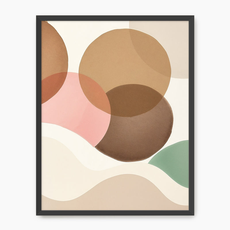 Sandstone and Pink Modern Art Print - Sage and Rose Prints