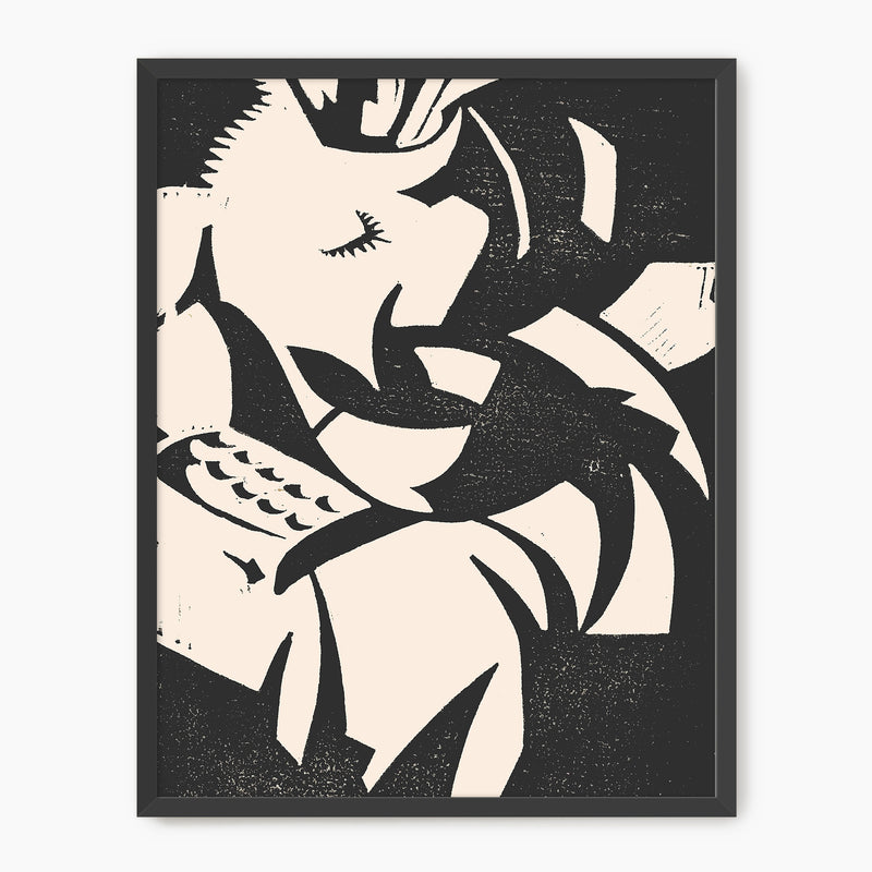 Black and White Geometric Print No2 - Sage and Rose Prints