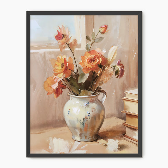 Rustic Fall Bouquet Painting - Sage and Rose Prints