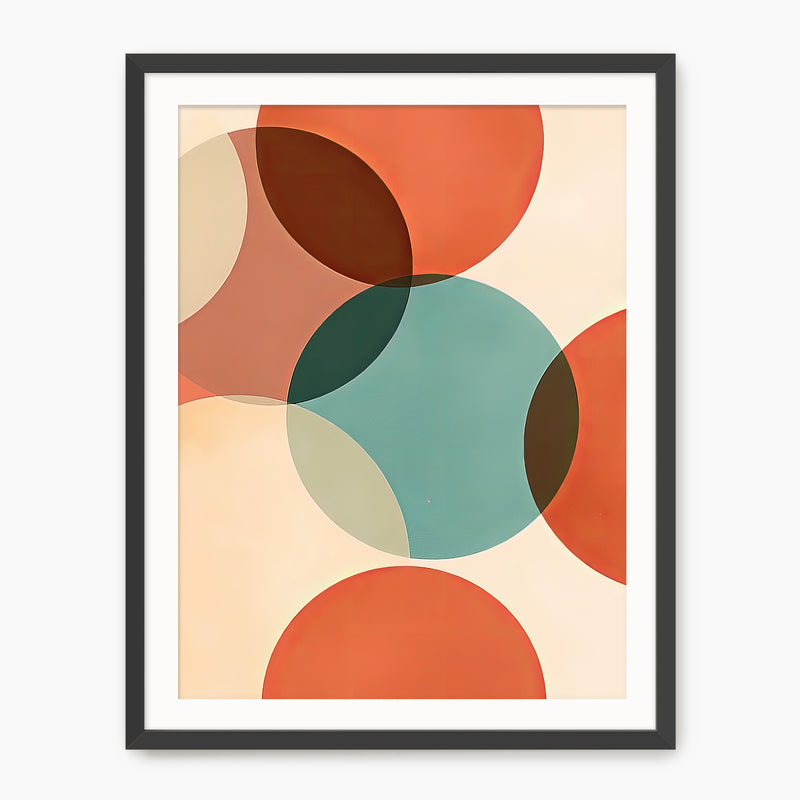 Vibrant Mid Century Circle Print - Sage and Rose Prints