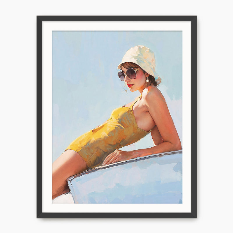 Retro At The Beach Print - Sage and Rose Prints