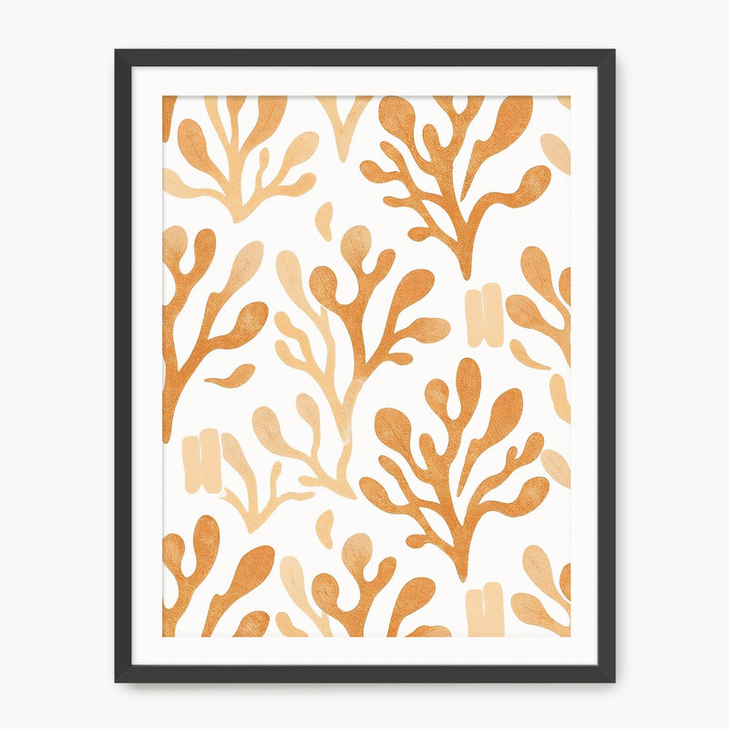 Burnt Orange Seaweed Print - Sage and Rose Prints