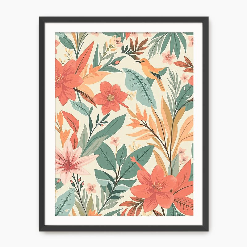 Bright Tropical Deco Prints - Sage and Rose Prints
