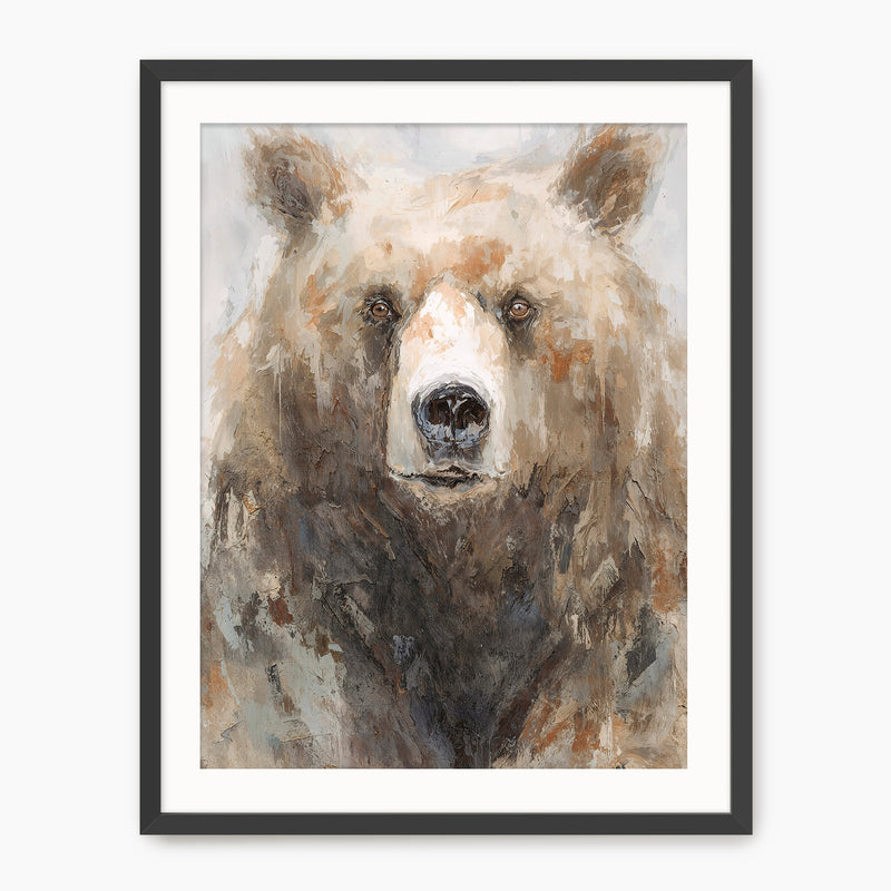 Abstract Bear Painting Print - Sage and Rose Prints