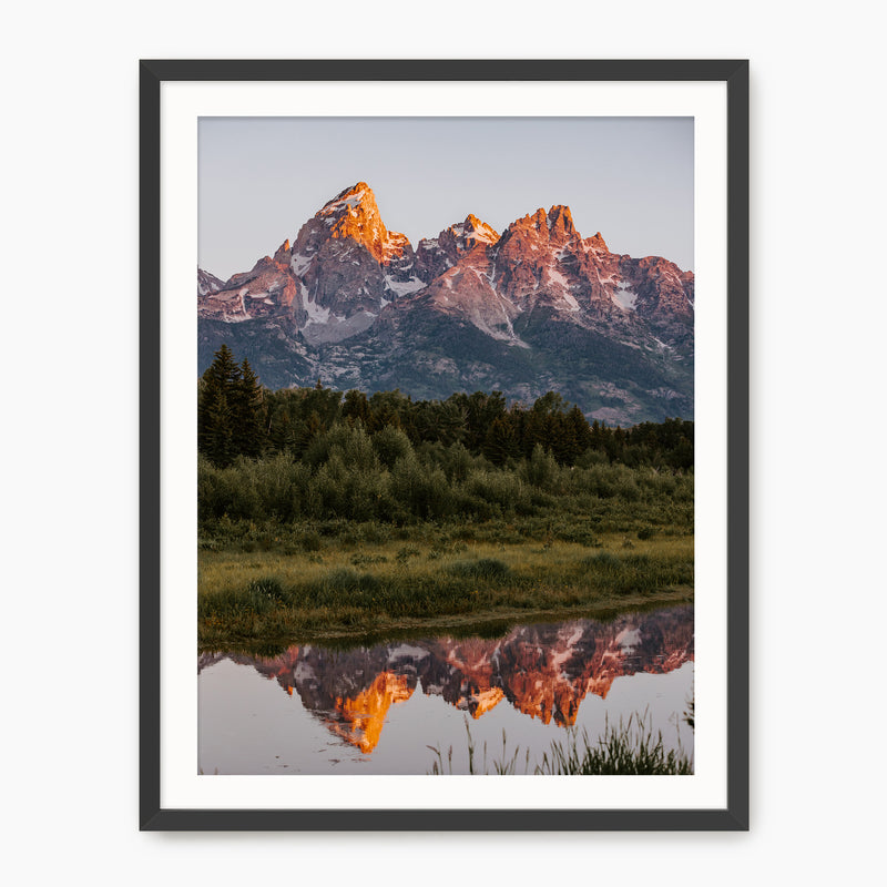 Grand Tetons Color Reflections - Sage and Rose Prints