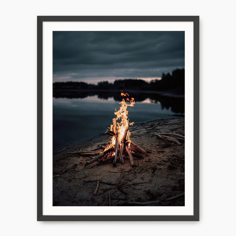Campfire on the Beach Photo - Sage and Rose Prints