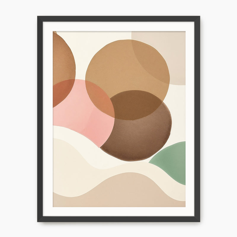 Sandstone and Pink Modern Art Print - Sage and Rose Prints