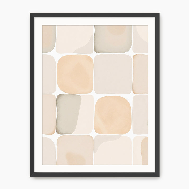 Tan Scandi Wash Patterns Art Print - Sage and Rose Prints