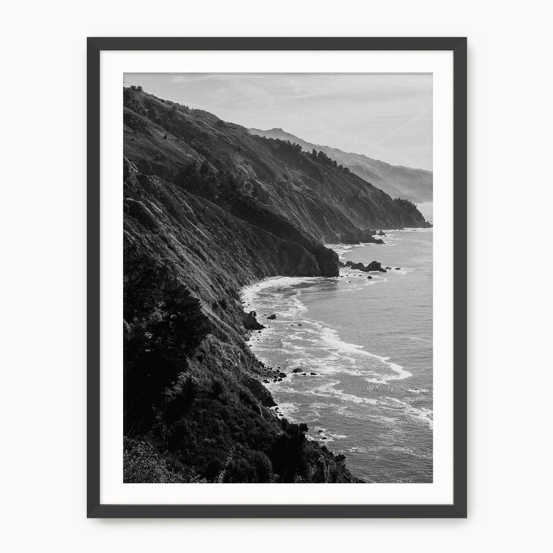 Big Sur Coastline in Black and White - Sage and Rose Prints