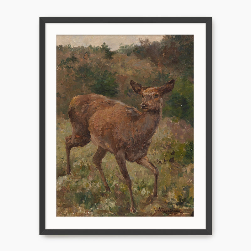 The Red Deer Impressionist Painting - Sage and Rose Prints