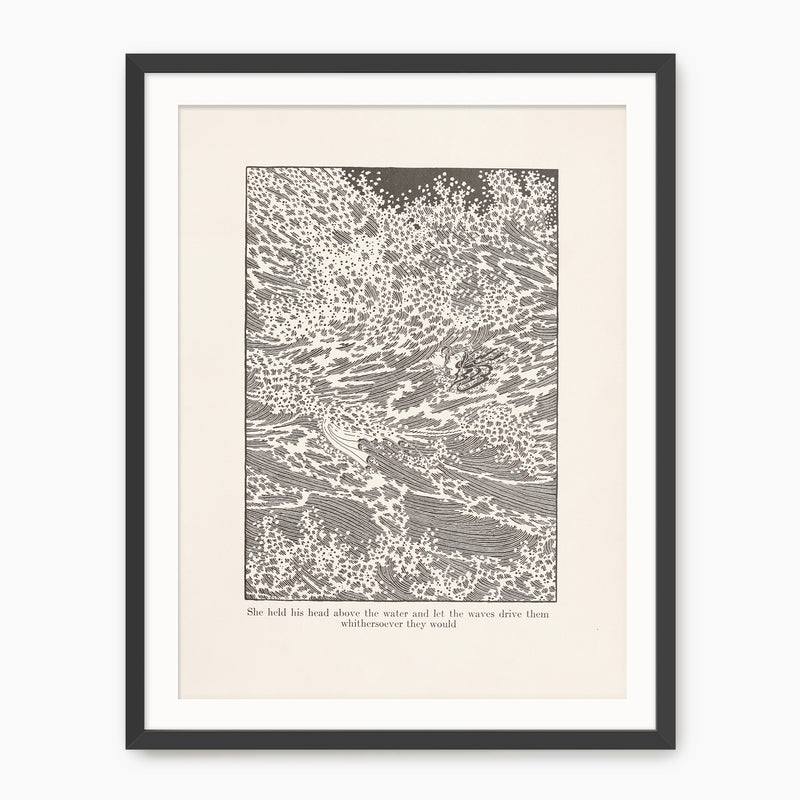 Abstract Wabi Sabi Waves Print - Sage and Rose Prints