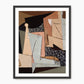 Tan and Grey Cubist Couple Print - Sage and Rose Prints