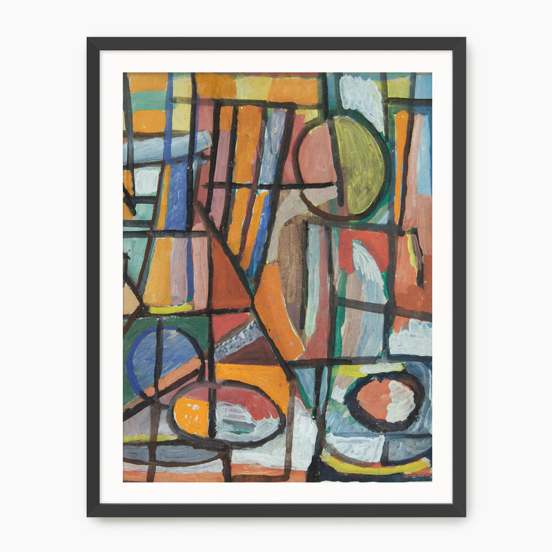 Bright Geometric Abstract Art No2 - Sage and Rose Prints