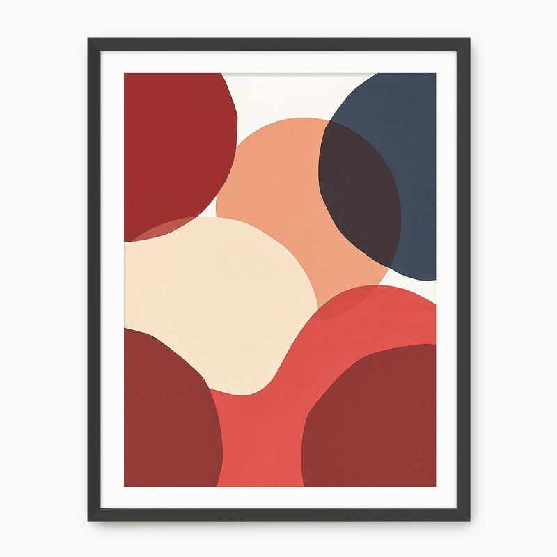 Deep Red Modern Print - Sage and Rose Prints