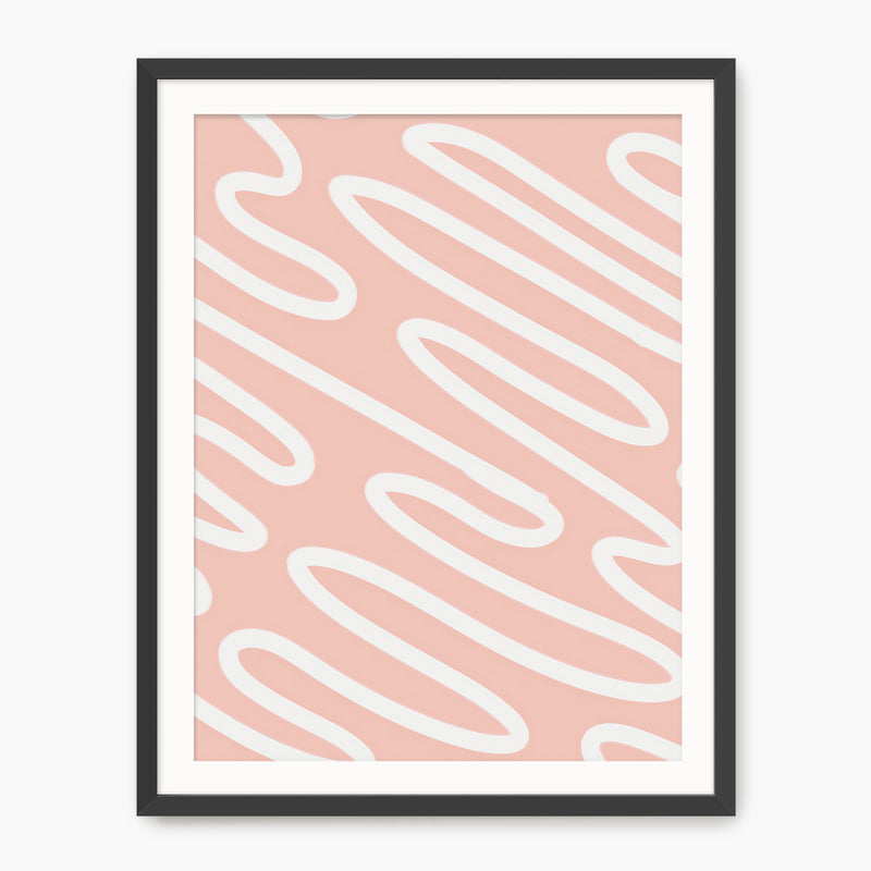 Pink Organic Line Art Print - Sage and Rose Prints