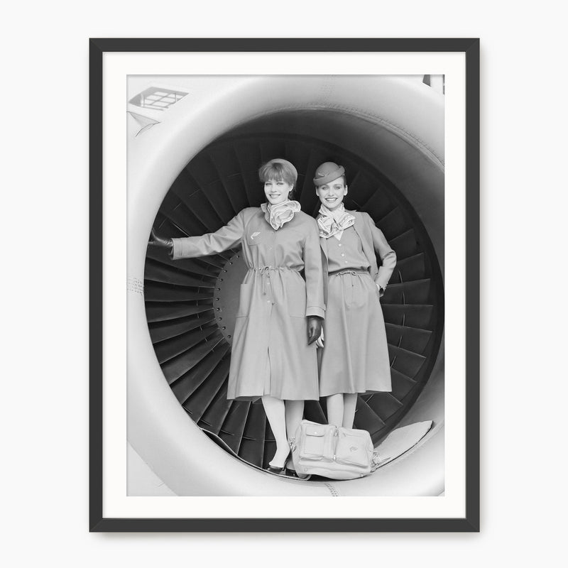 Stylish Flight Attendants Nostalgic Photo No1 - Sage and Rose Prints