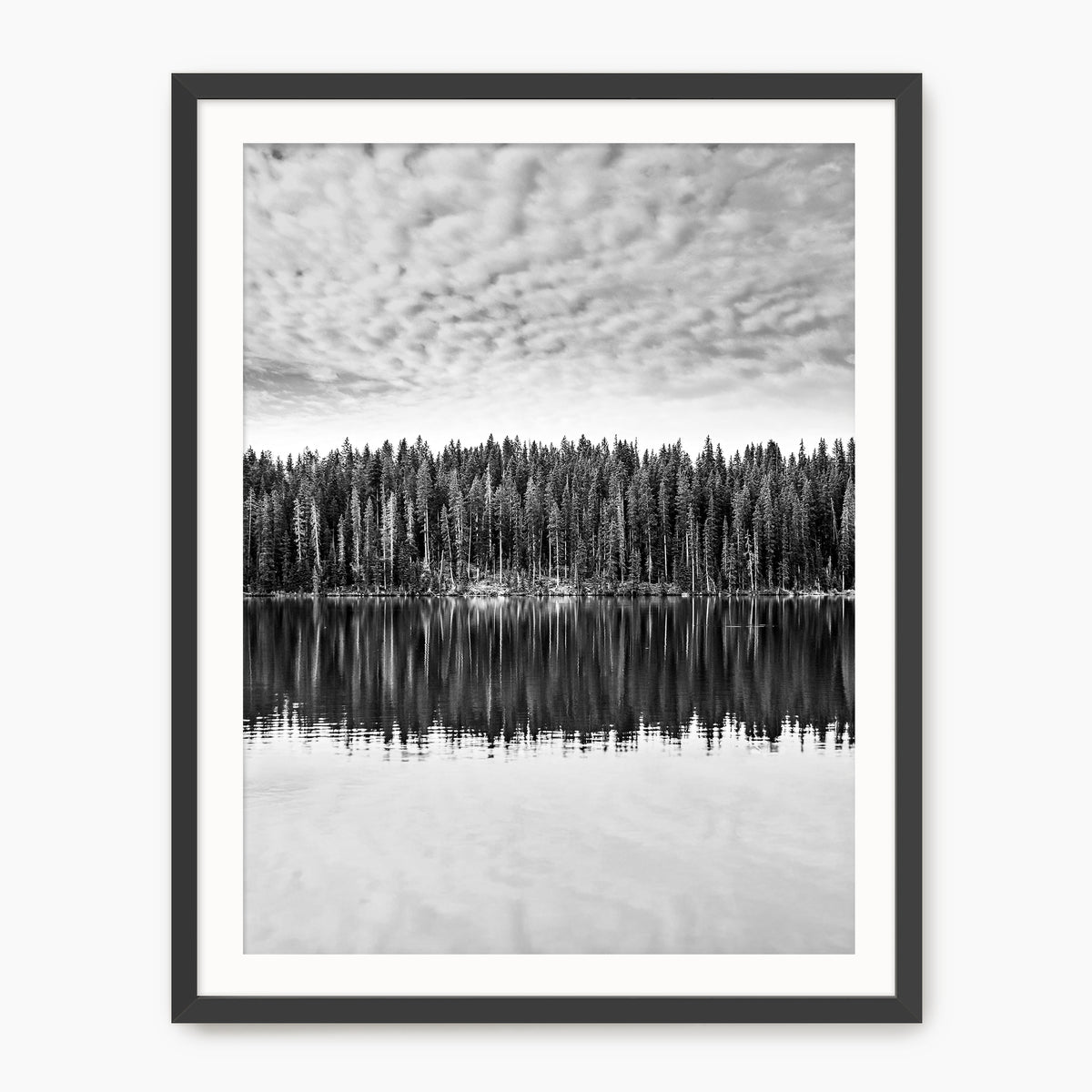 Black and White Reflections on Lake Photography - Sage and Rose Prints