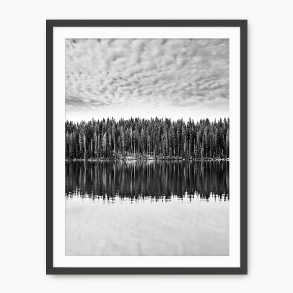 Black and White Reflections on Lake Photography - Sage and Rose Prints