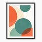 Abstract Circle in Orange and Teal Print - Sage and Rose Prints