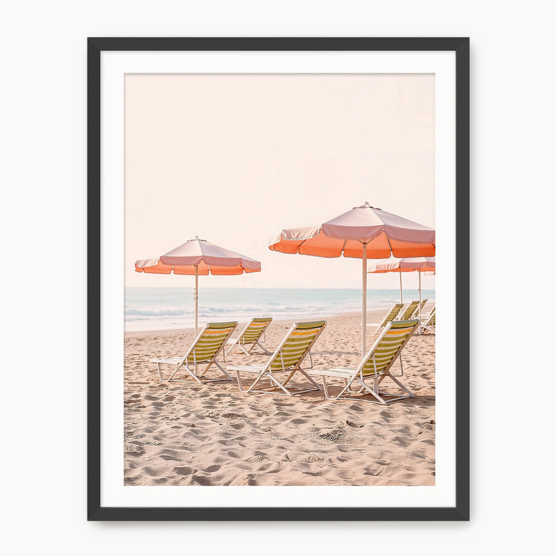 Retro Sepia Beach Umbrellas - Sage and Rose Prints