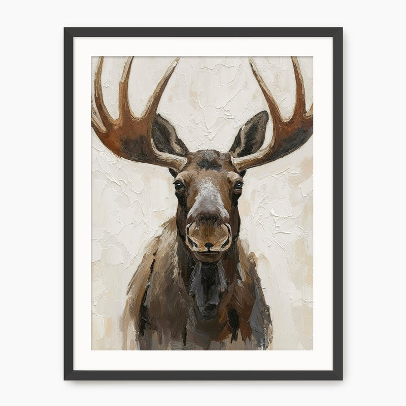 Portrait of a Moose Painting - Sage and Rose Prints