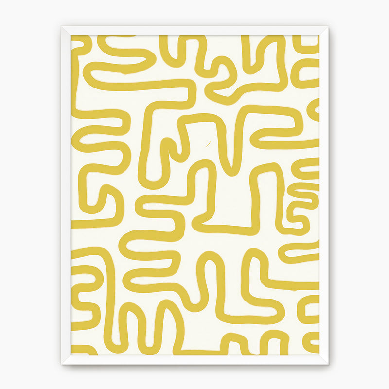 Yellow Maze Print - Sage and Rose Prints