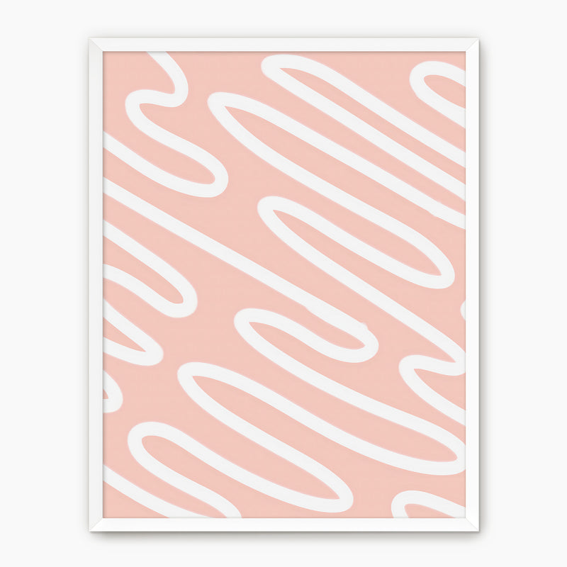 Pink Organic Line Art Print - Sage and Rose Prints