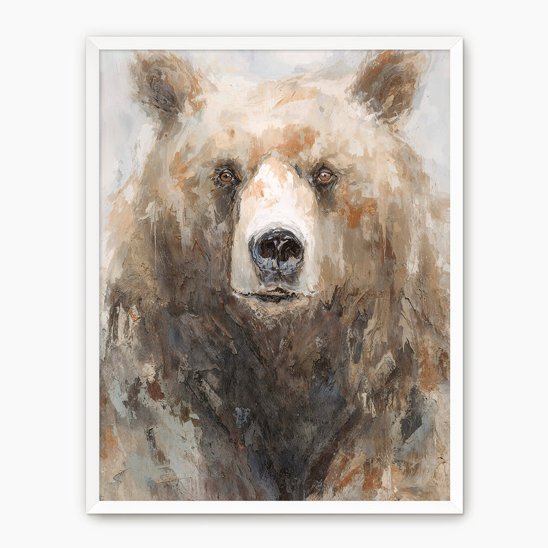 Abstract Bear Painting Print - Sage and Rose Prints