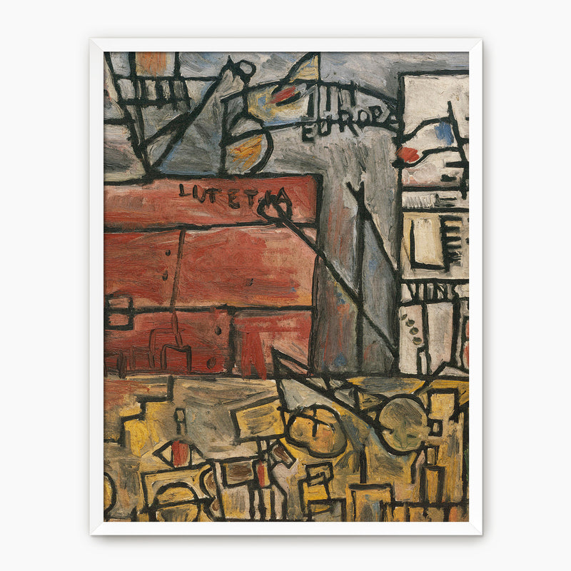 Abstract Geometric City No2 - Sage and Rose Prints