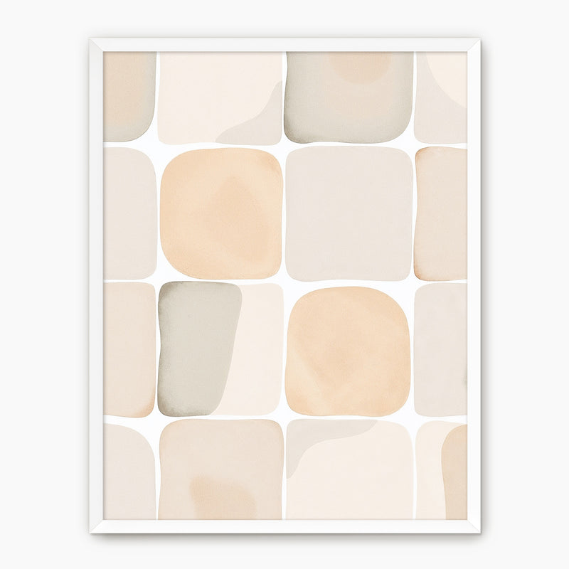 Tan Scandi Wash Patterns Art Print - Sage and Rose Prints