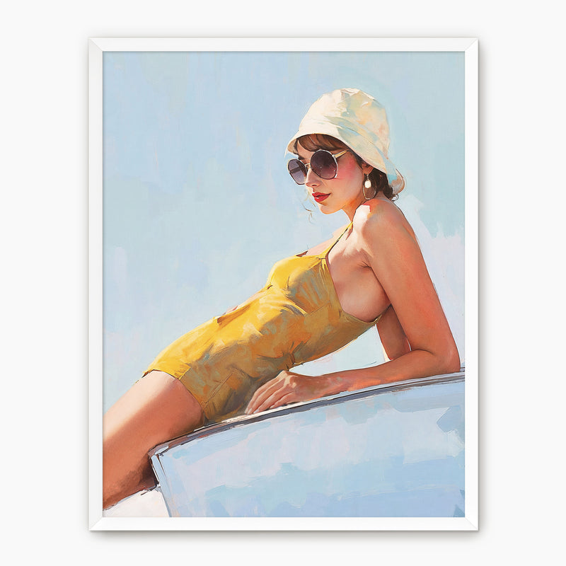 Retro At The Beach Print - Sage and Rose Prints