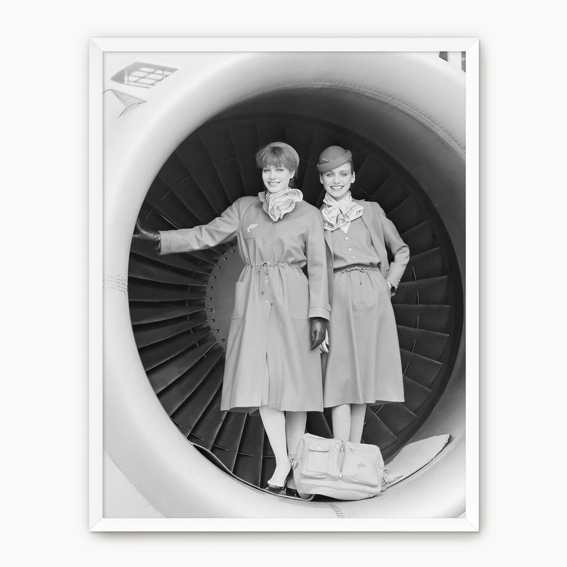 Stylish Flight Attendants Nostalgic Photo No1 - Sage and Rose Prints