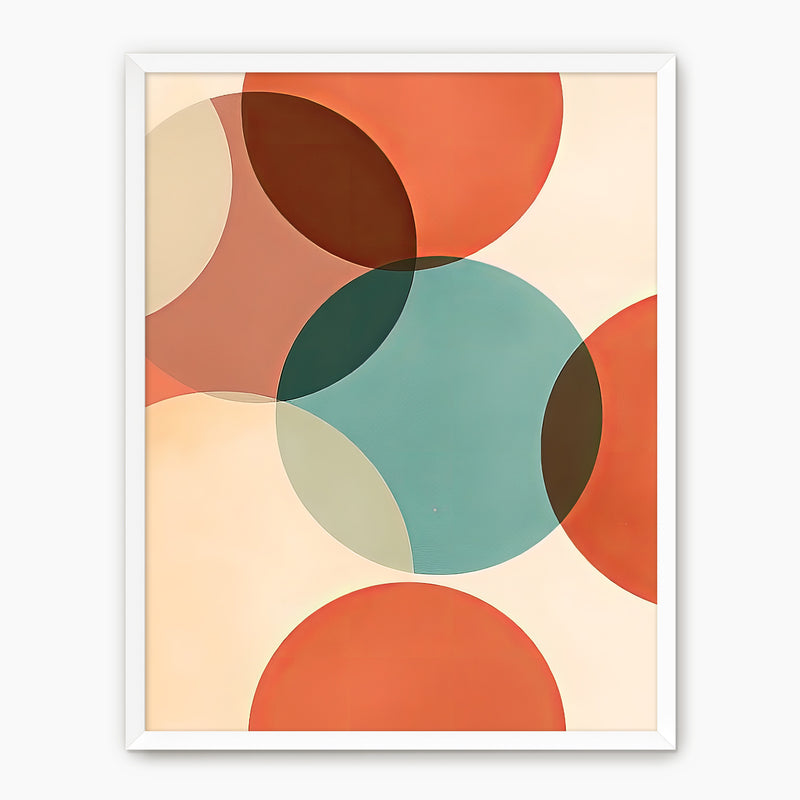 Vibrant Mid Century Circle Print - Sage and Rose Prints