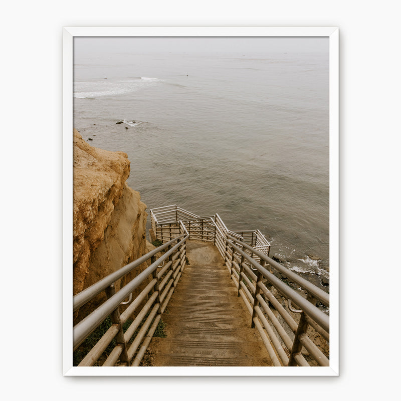 Staircase to Sea - Sage and Rose Prints