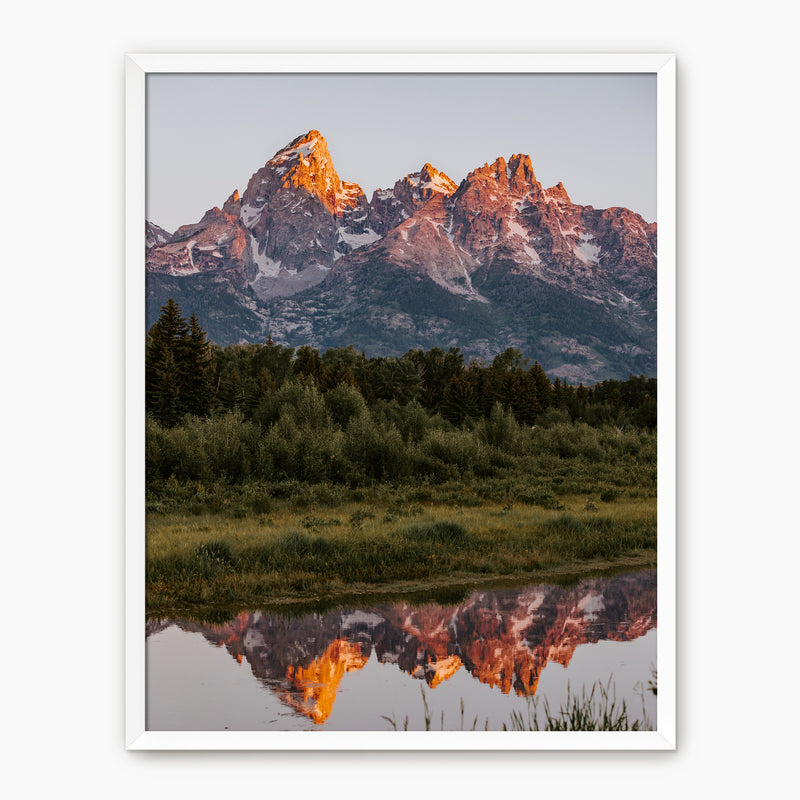 Grand Tetons Color Reflections - Sage and Rose Prints