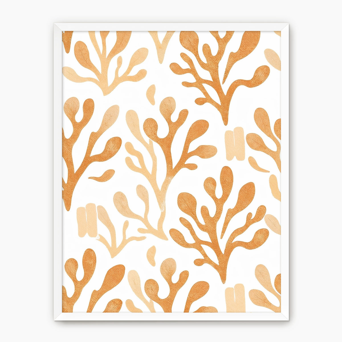 Burnt Orange Seaweed Print - Sage and Rose Prints