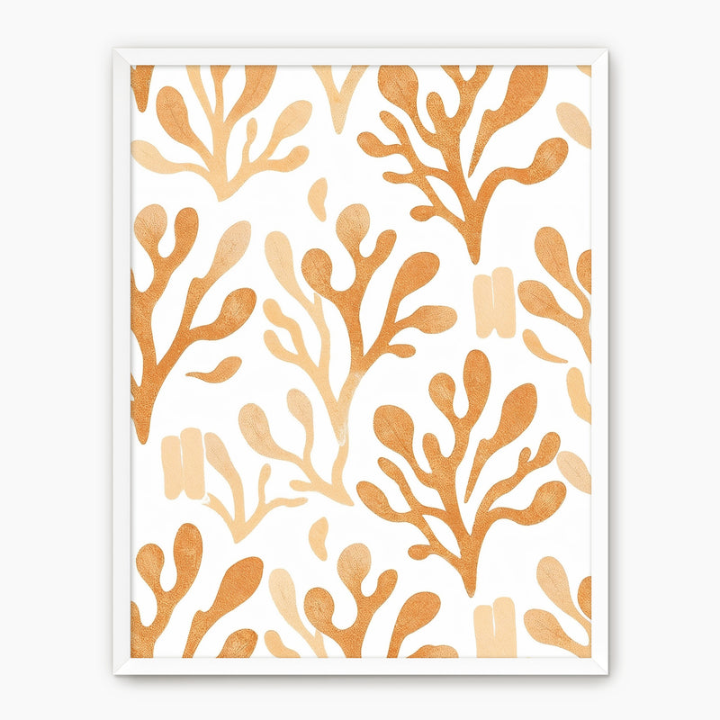 Burnt Orange Seaweed Print - Sage and Rose Prints