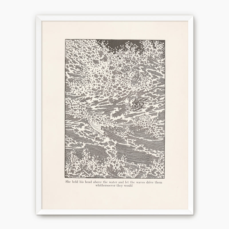 Abstract Wabi Sabi Waves Print - Sage and Rose Prints