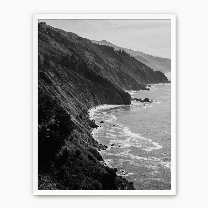 Big Sur Coastline in Black and White - Sage and Rose Prints