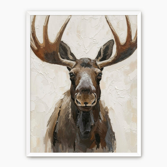 Portrait of a Moose Painting - Sage and Rose Prints