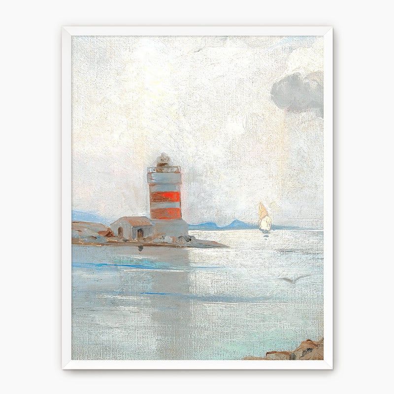 Vintage Lighthouse Wall Art - Sage and Rose Prints